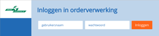 Inloggen in orderverwerking - anlag